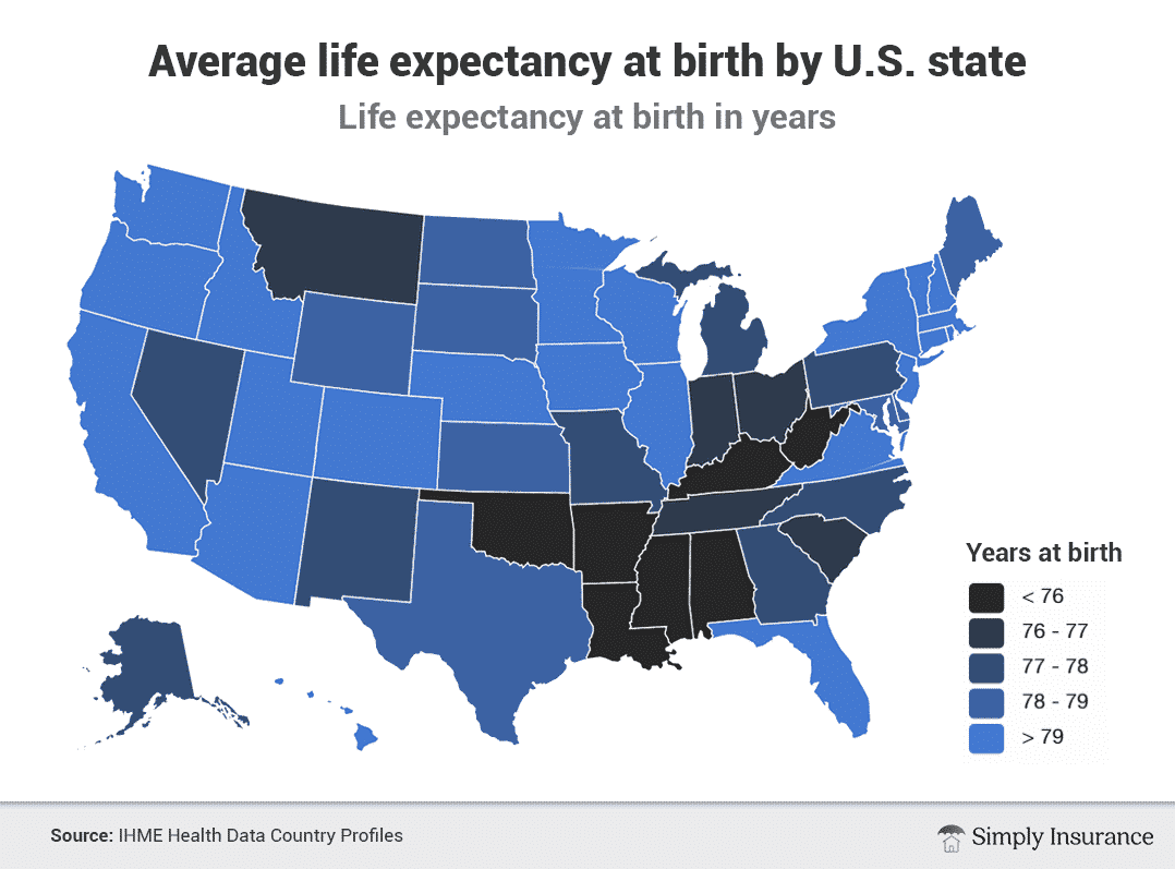 fig 5 us average life expectancy by state